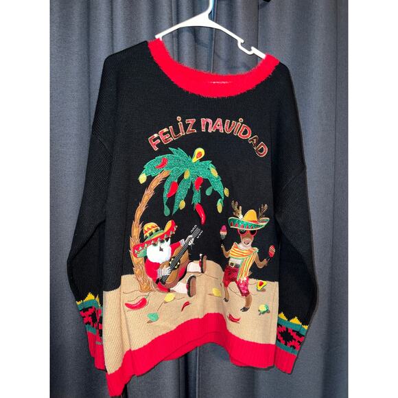 Ugly Christmas Sweater Xmas Size 1X - Picture 1 of 3